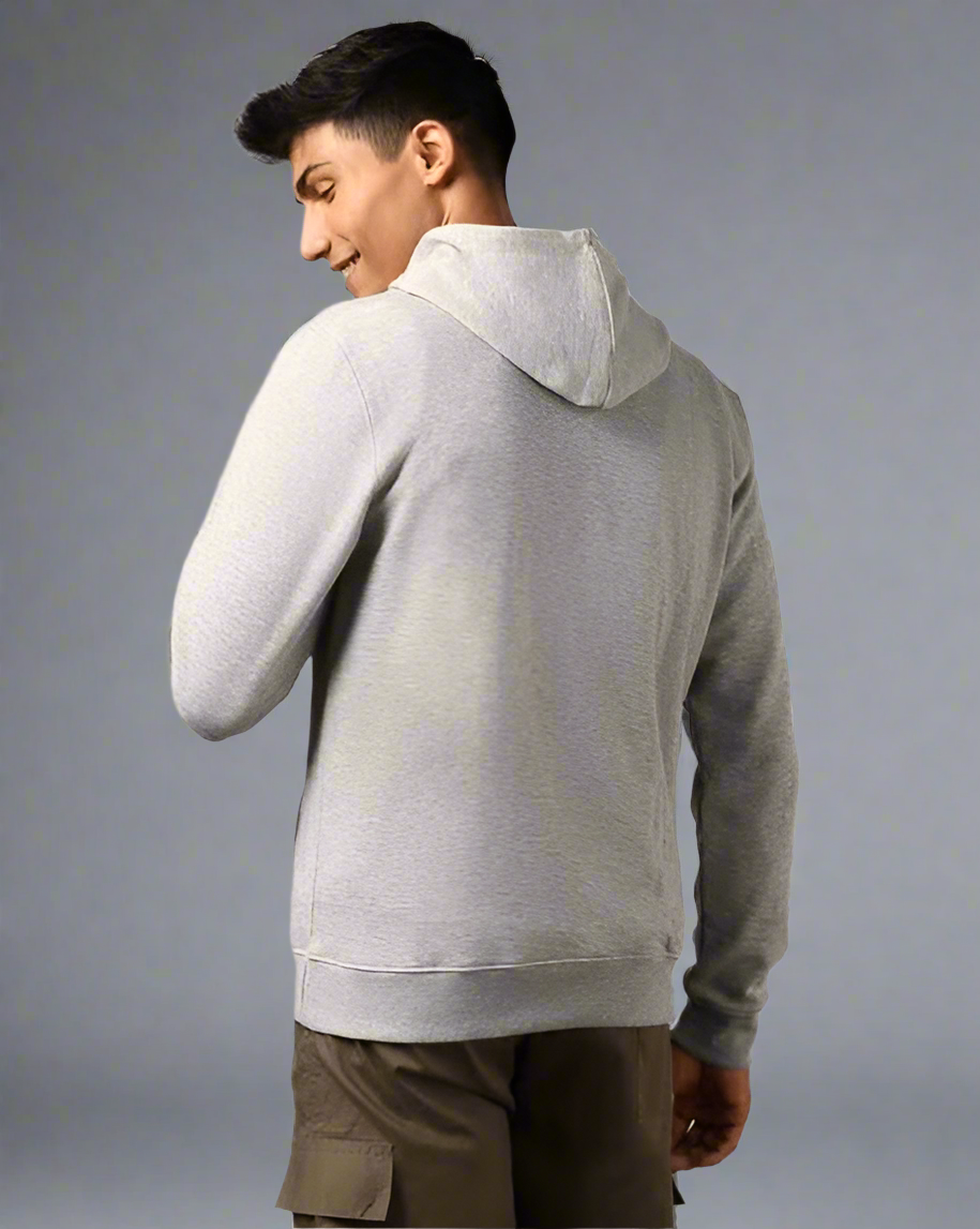Grey Oversized Winter Hoodie for Men & Women | Premium Fleece Sweatshirt with Kangaroo Pocket