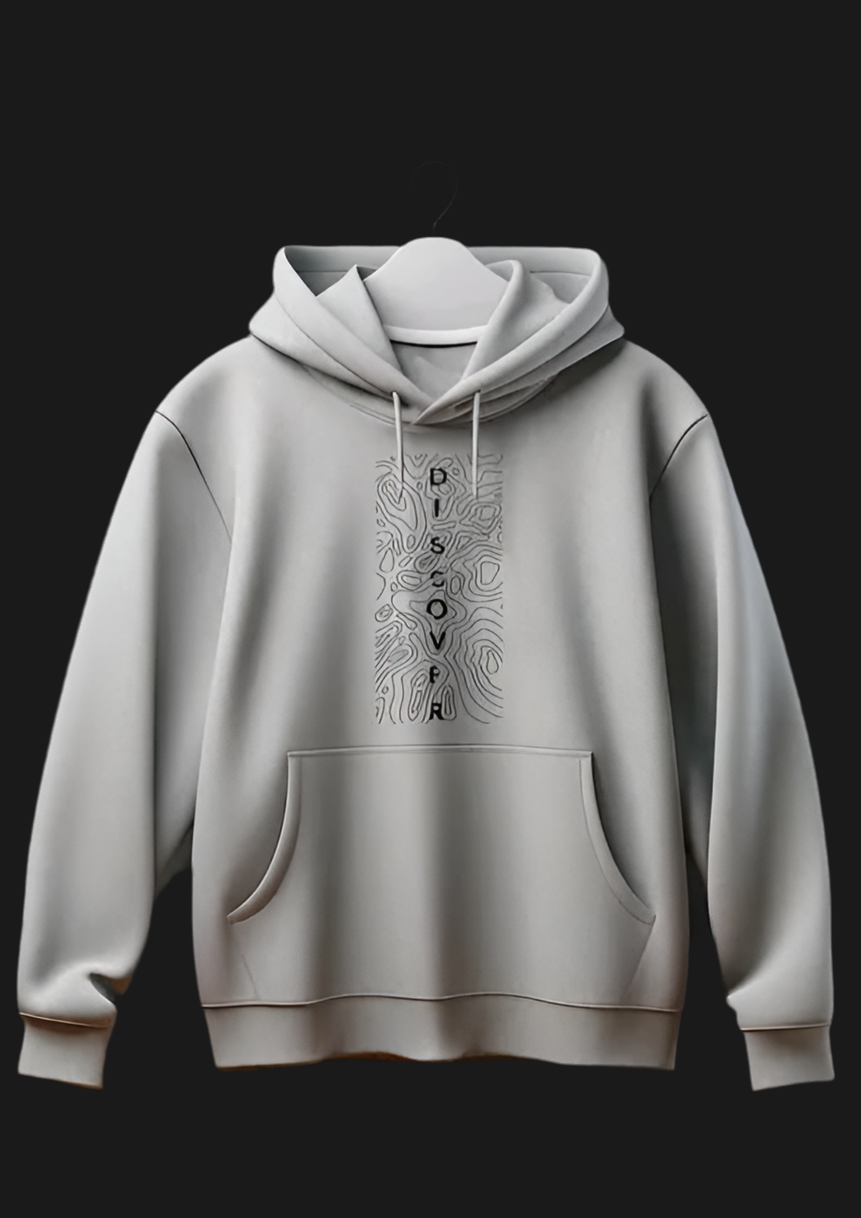 Grey Oversized Winter Hoodie for Men & Women | Premium Fleece Sweatshirt with Kangaroo Pocket