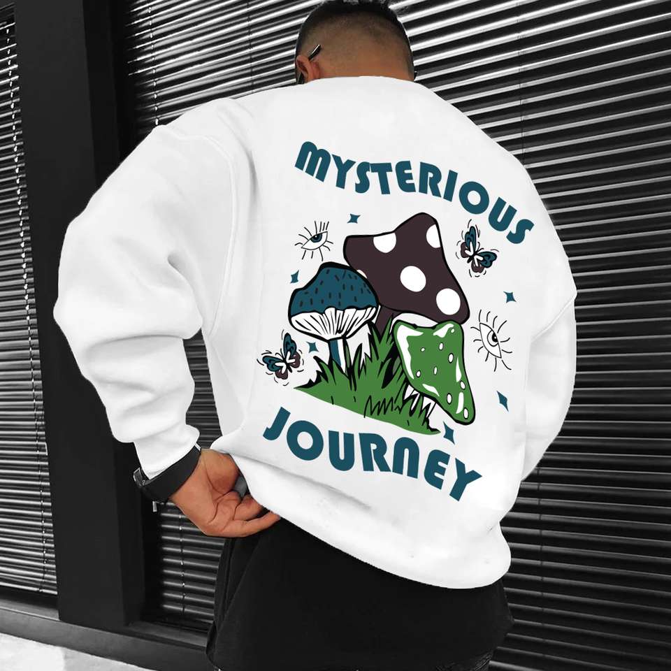 Mysterious Journey Oversized Sweatshirt – White Edition
