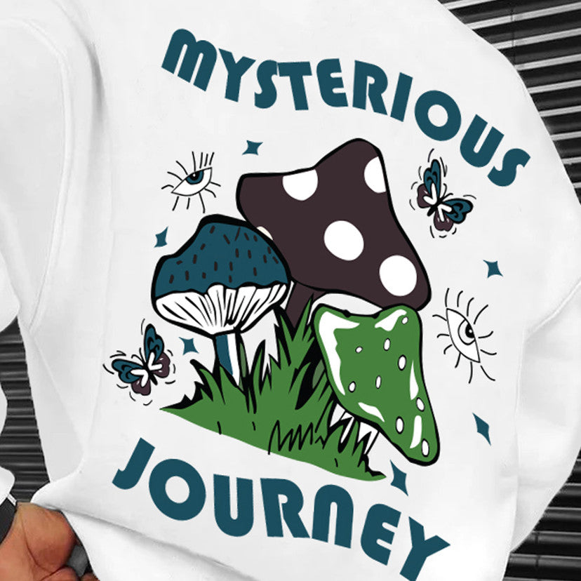 Mysterious Journey Oversized Sweatshirt – White Edition