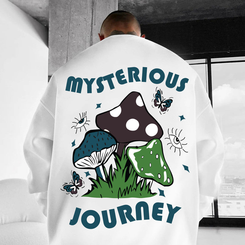 Mysterious Journey Oversized Sweatshirt – White Edition