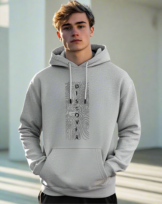 Grey Oversized Winter Hoodie for Men & Women | Premium Fleece Sweatshirt with Kangaroo Pocket