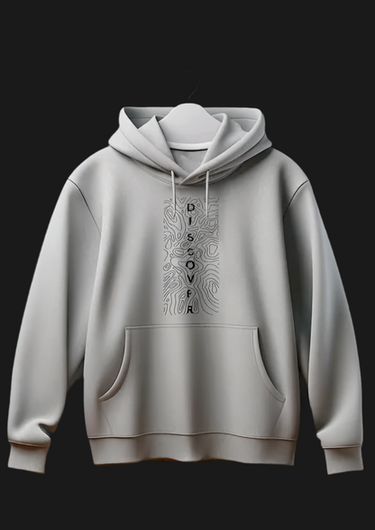 Grey Oversized Winter Hoodie for Men & Women | Premium Fleece Sweatshirt with Kangaroo Pocket