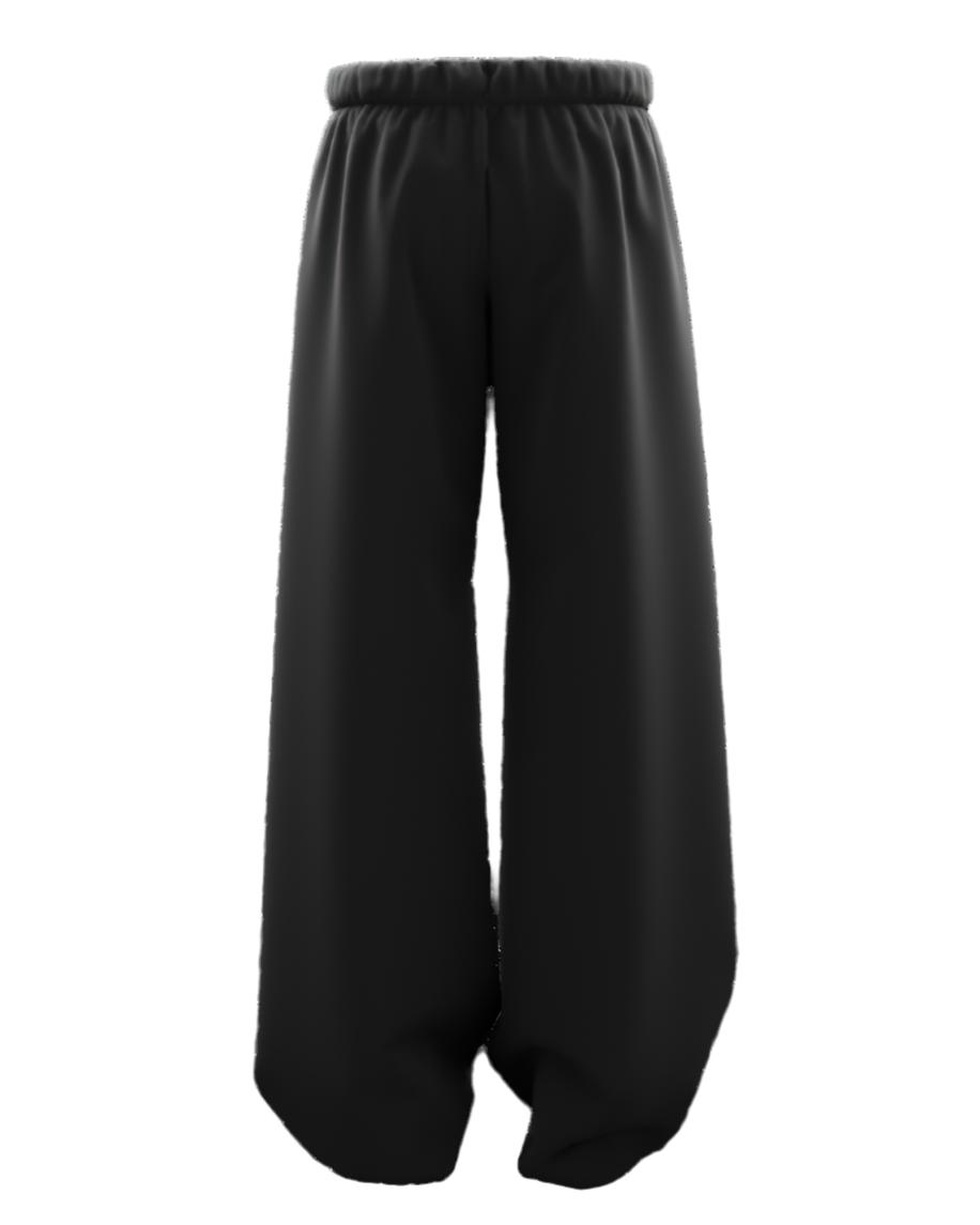 Men’s Graphic Printed Baggy Track Pants – Black Mutation Design