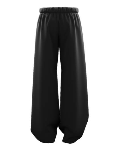 Men’s Graphic Printed Baggy Track Pants – Black Mutation Design