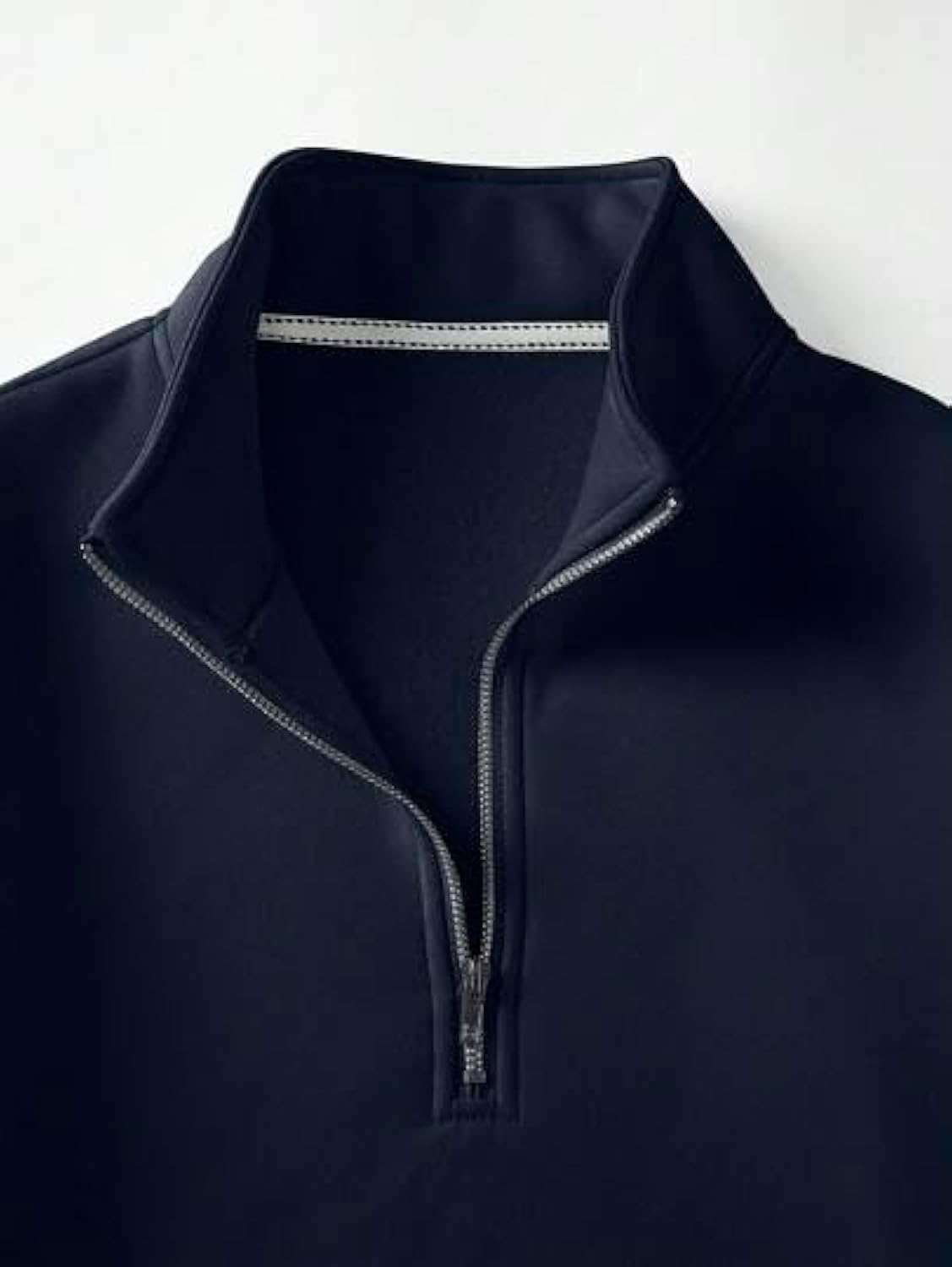 Men’s Navy Blue Half Zipper Sweatshirt – Stylish Quarter Zip Pullover for Casual & Smart Wear