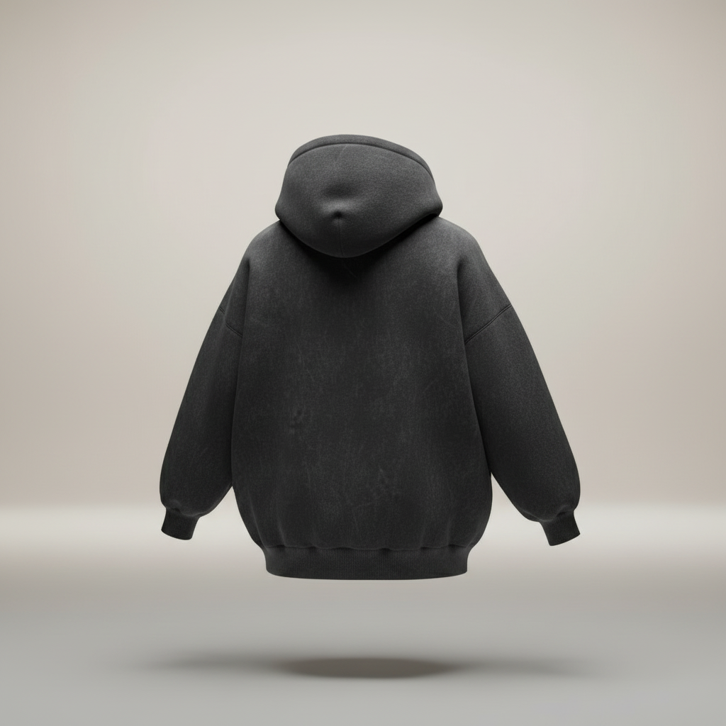 Oversized Stone Wash Heavyweight Hoodie | Vintage Streetwear Fit (No Drawstrings)