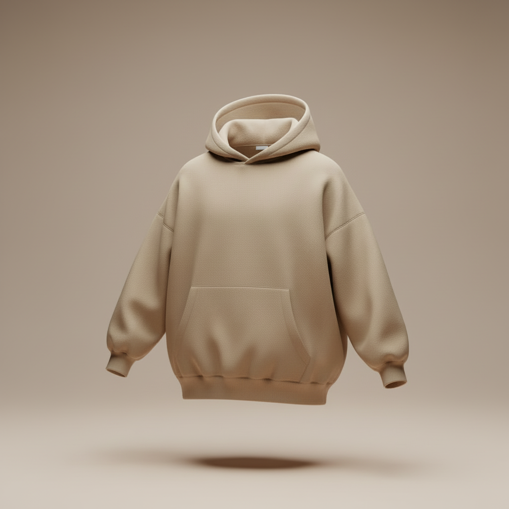 The Essential Beige Aesthetic Hoodie | Ultra-Heavy 350 GSM Cotton Fleece