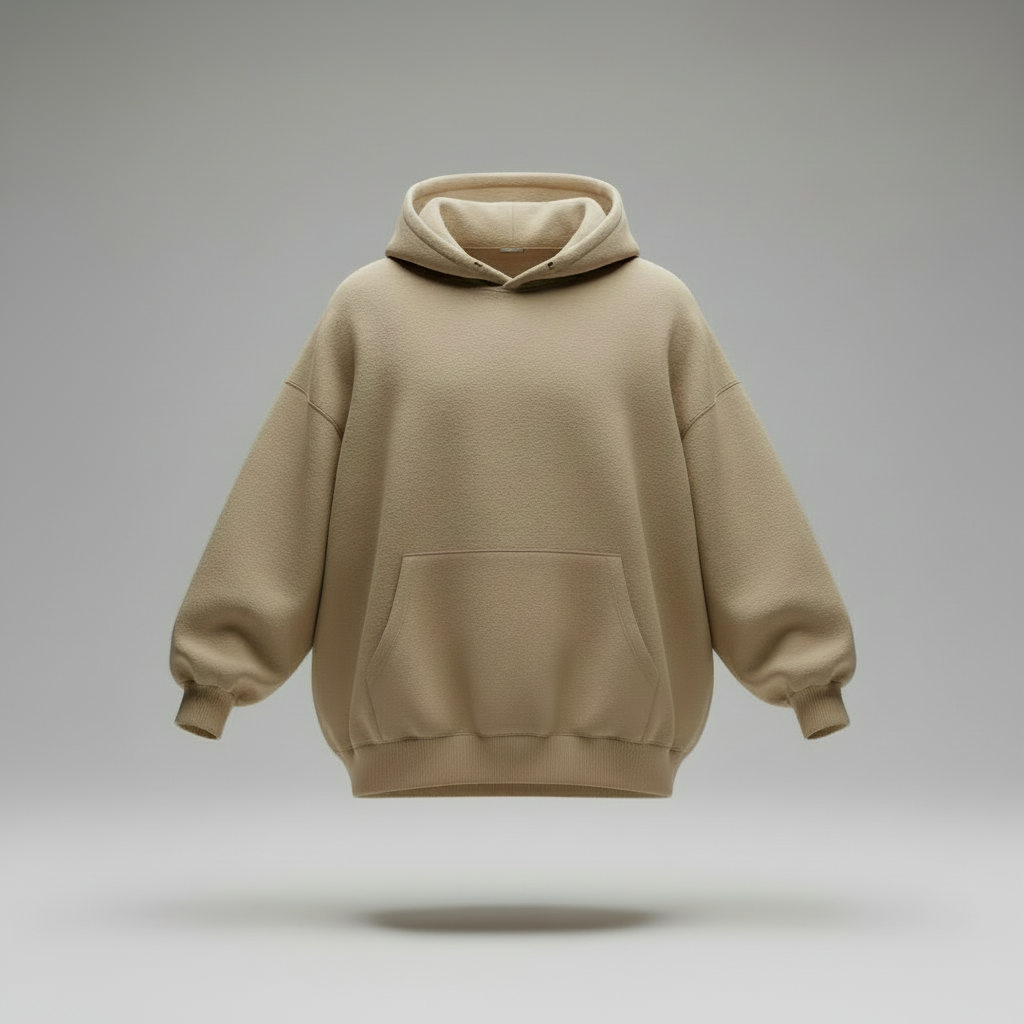 The Essential Beige Aesthetic Hoodie | Ultra-Heavy 350 GSM Cotton Fleece