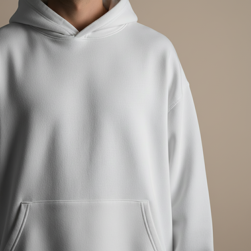The Essential White Aesthetic Hoodie | Ultra-Heavy 350 GSM Cotton Fleece