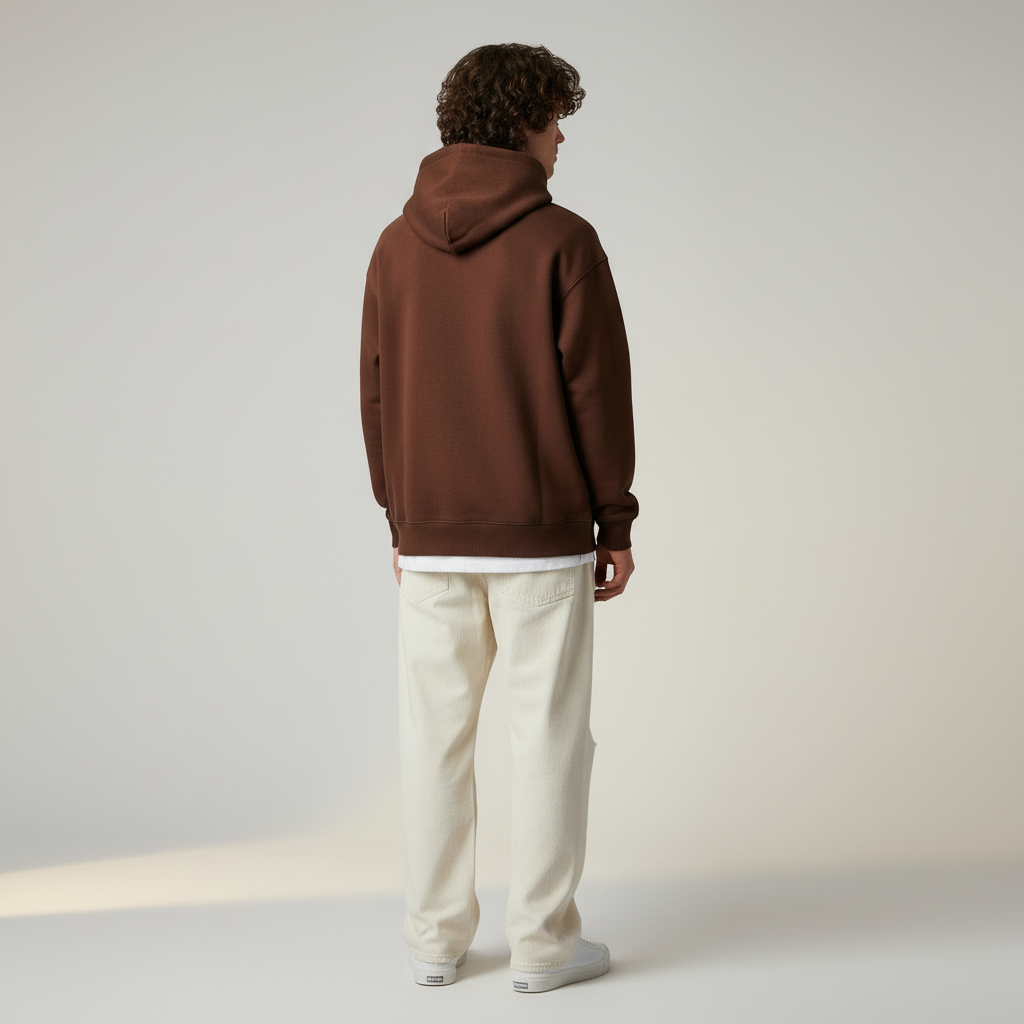 Premium Oversized Cocoa Brown Hoodie for Men & Women | Ultra-Soft Fabric, Relaxed Fit, Minimalist Streetwear Essential”
