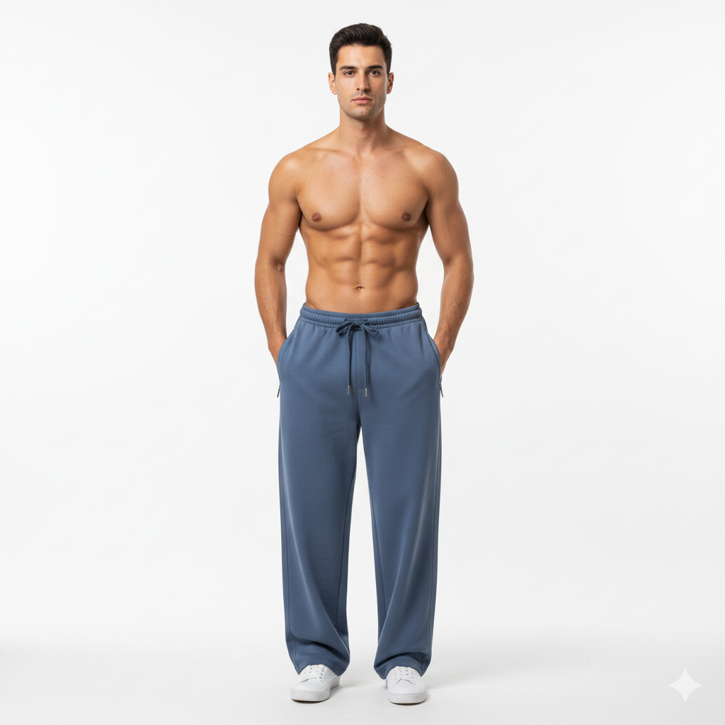 Signature Heavyweight Pearl Blue Sweatpants | Elevated Essentials Collection