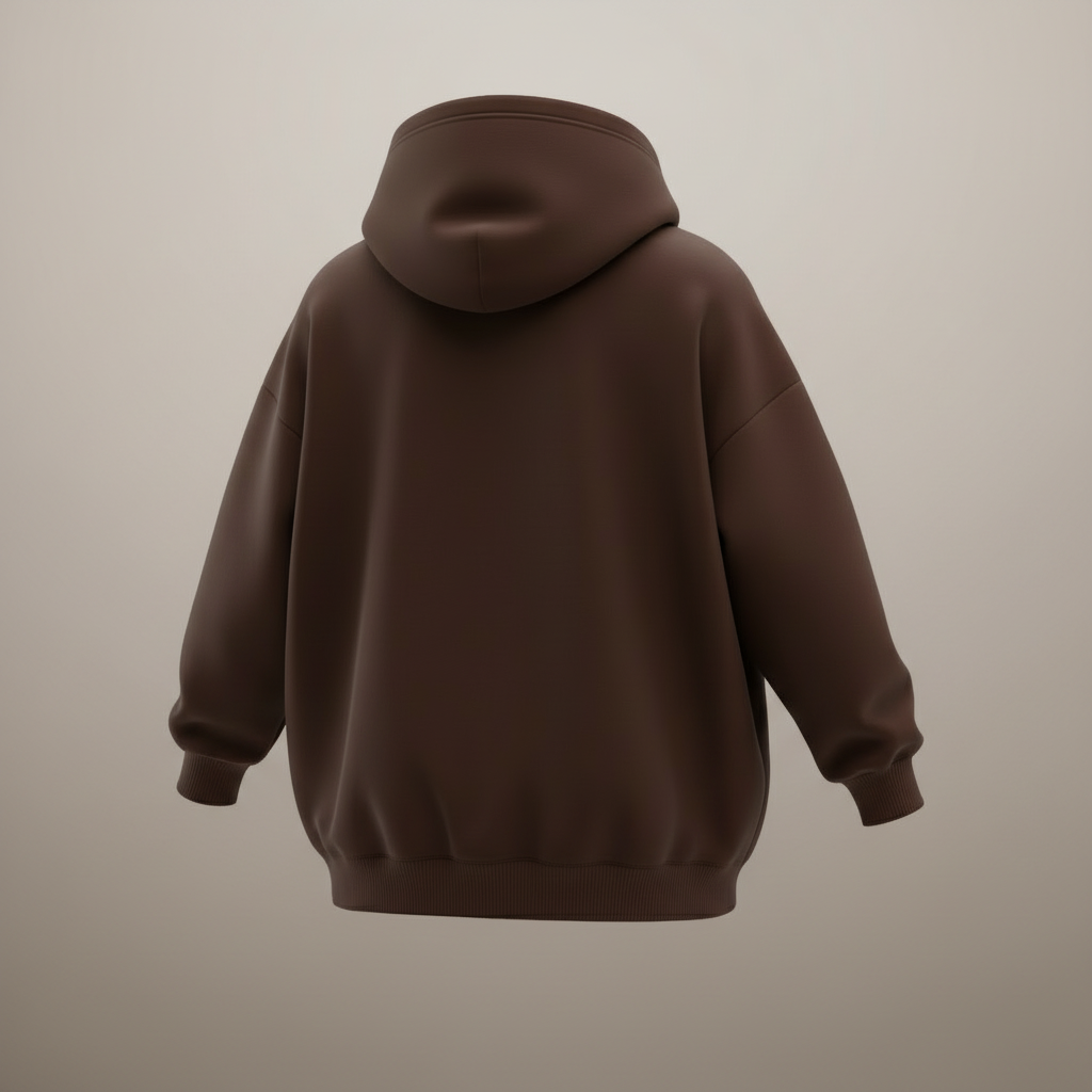 Premium Oversized Cocoa Brown Hoodie for Men & Women | Ultra-Soft Fabric, Relaxed Fit, Minimalist Streetwear Essential”