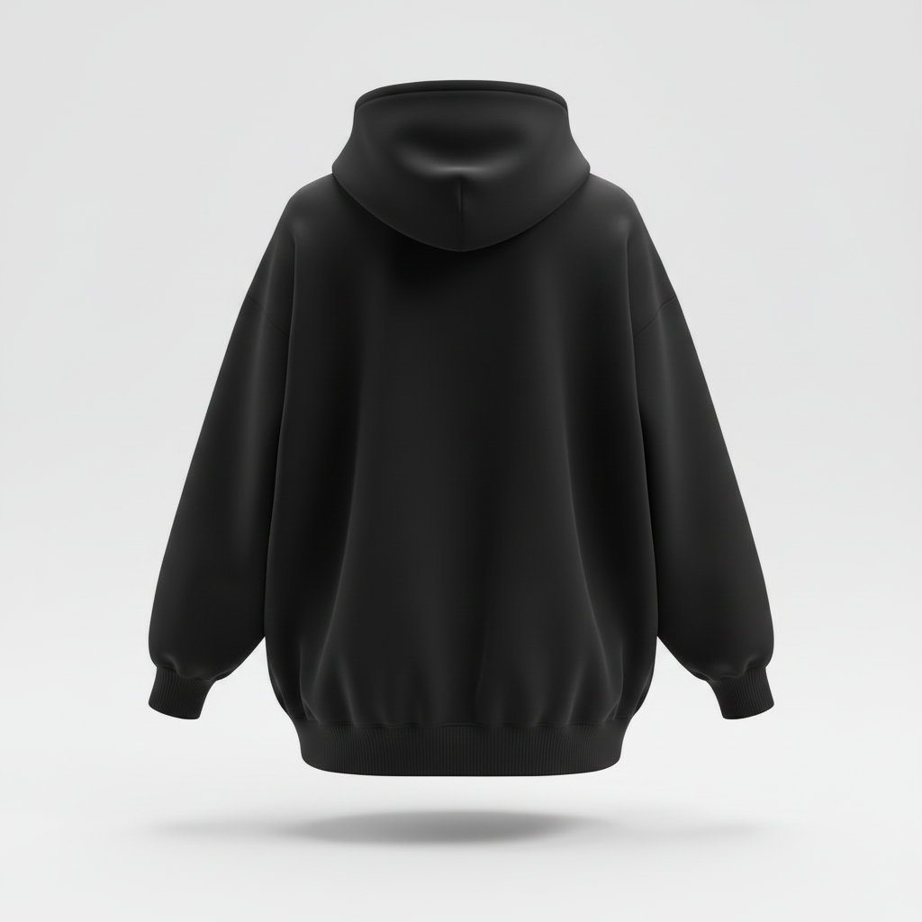 Men’s Premium Double Zipper Black Hoodie