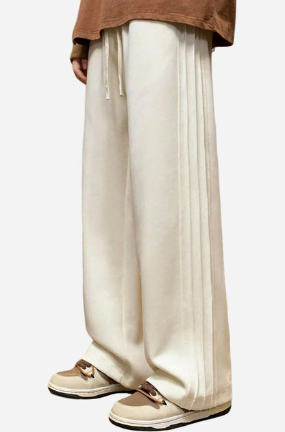 Men’s Off-White Loose Fit Korean Style Track Pants – Streetwear Essential