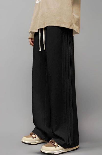 Men’s Off-White Loose Fit Korean Style Track Pants – Streetwear Essential
