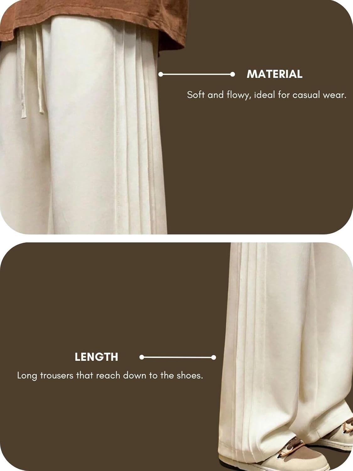 Men’s Off-White Loose Fit Korean Style Track Pants – Streetwear Essential