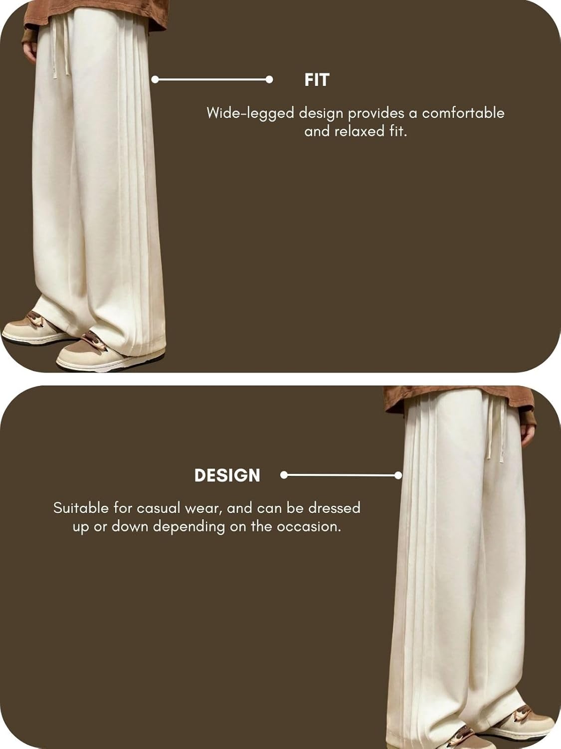 Men’s Off-White Loose Fit Korean Style Track Pants – Streetwear Essential