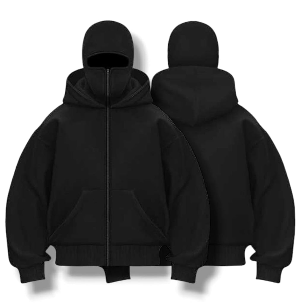 Balaclava Ninja Hoodie – Oversized Full Zip Streetwear