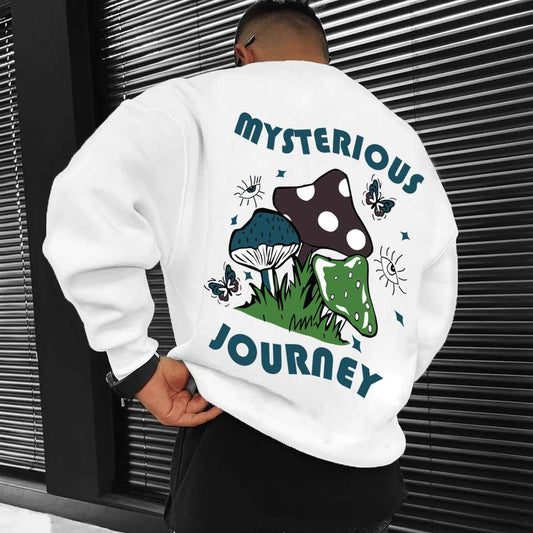 Mysterious Journey Oversized Sweatshirt – White Edition