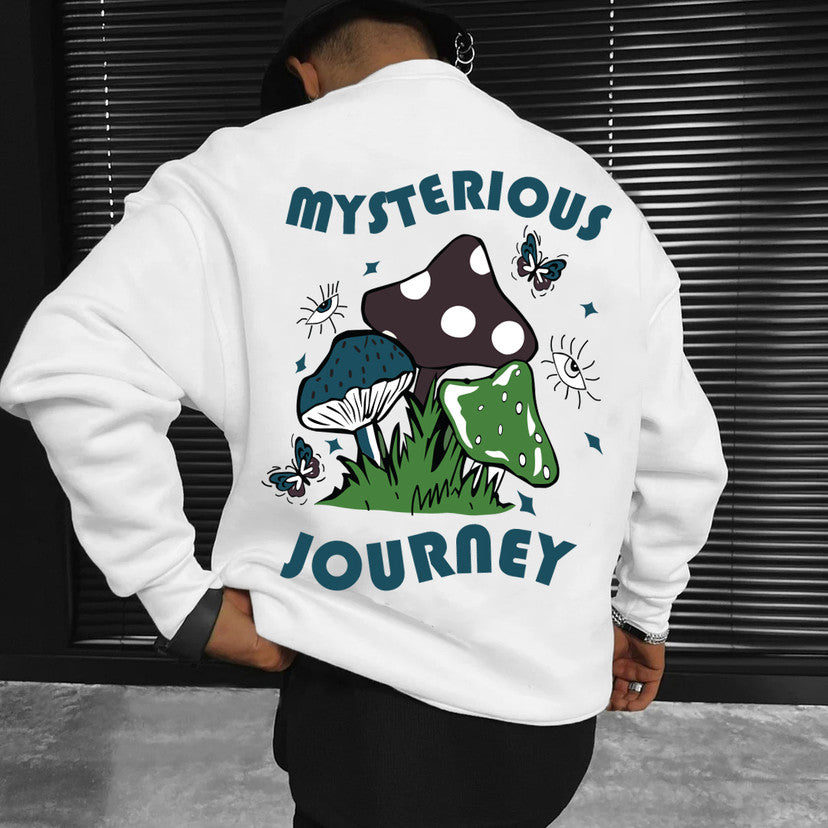 Mysterious Journey Oversized Sweatshirt – White Edition