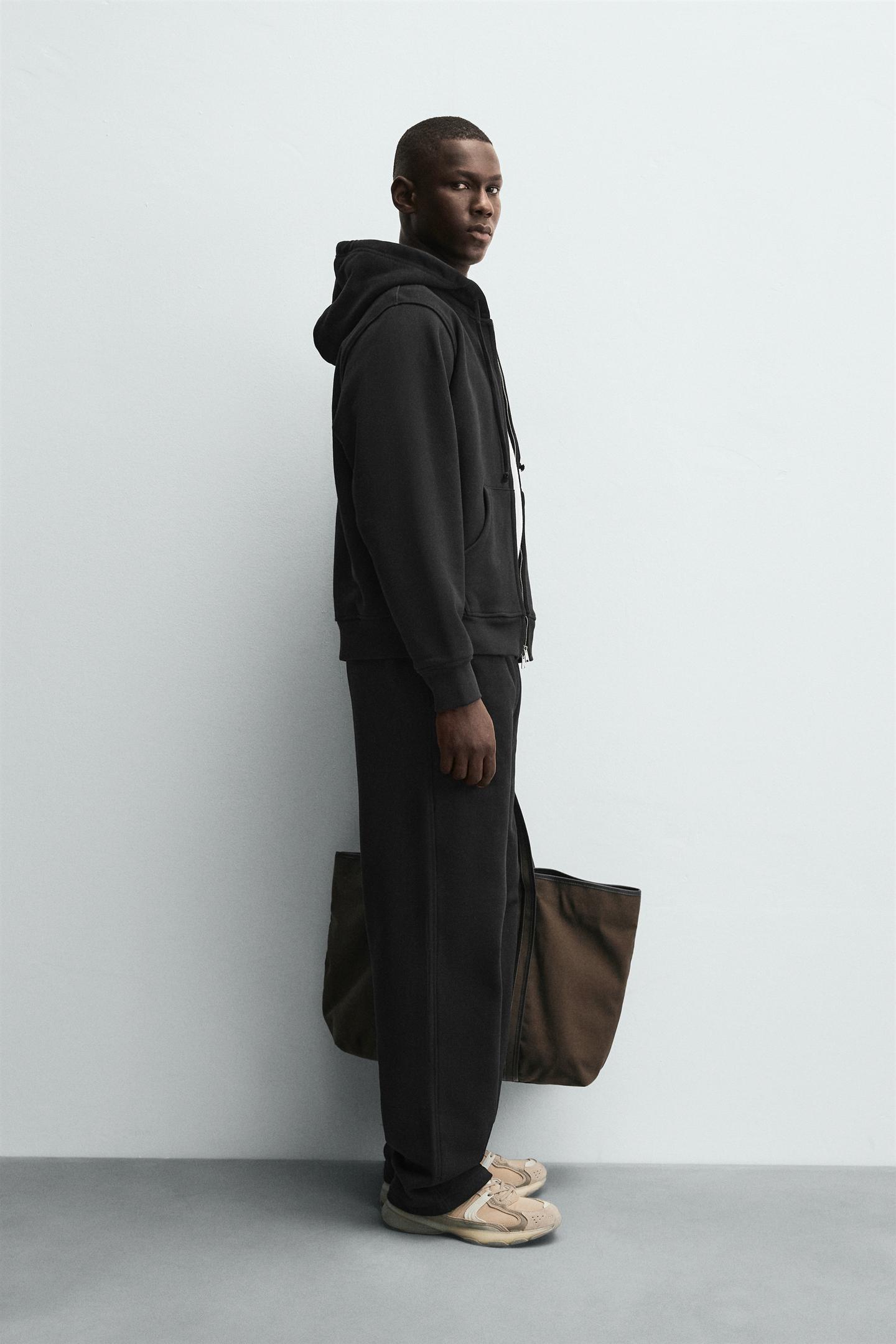 Men’s Premium Double Zipper Black Hoodie